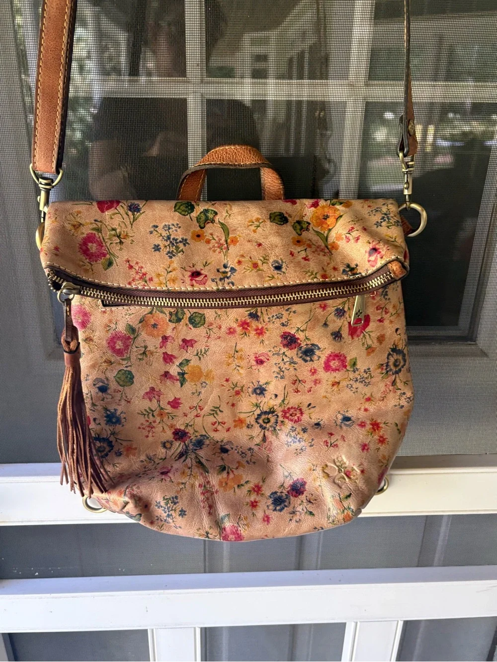 Patricia Nash Backpack Leather Womens Purse Boho Prairie Rose